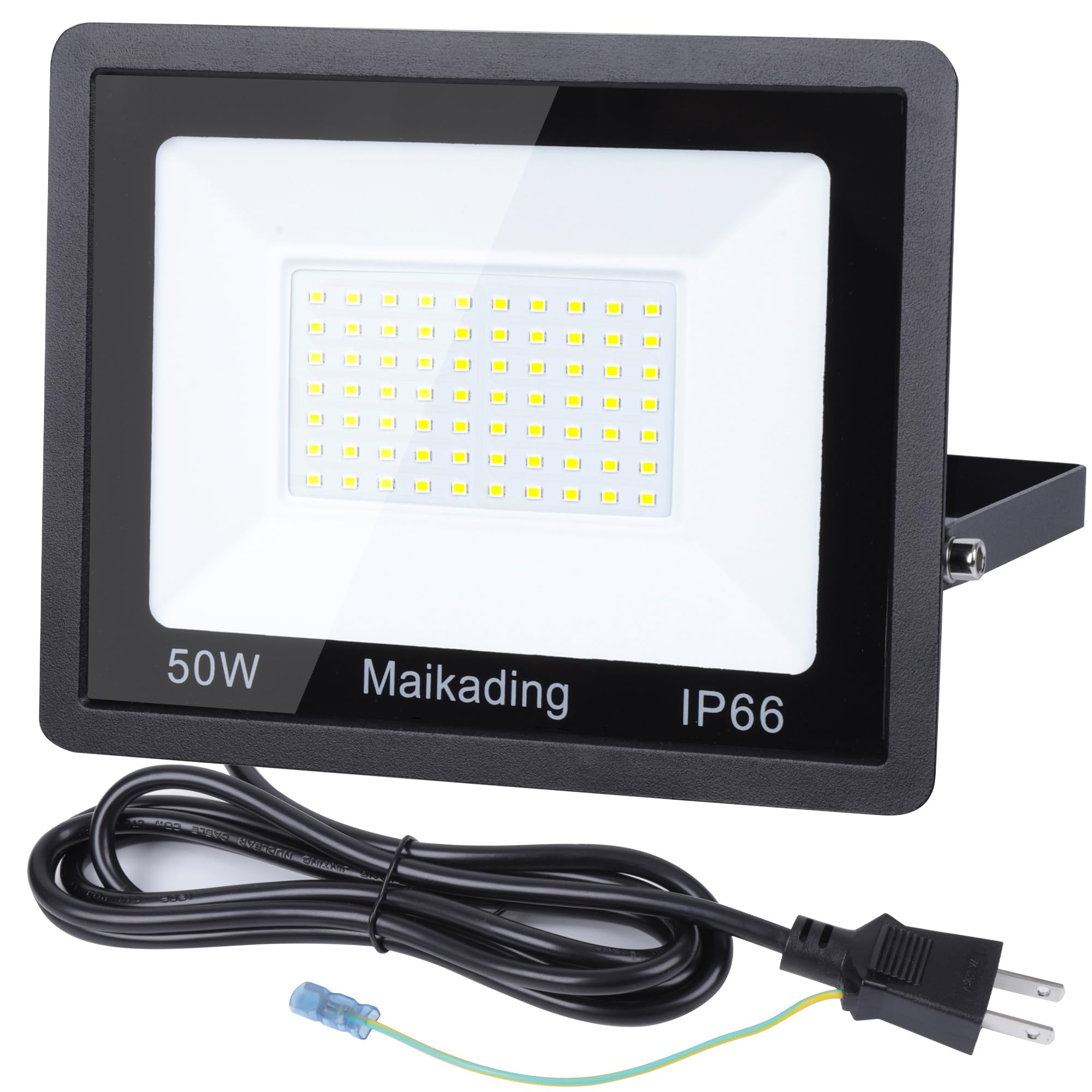 

Maikading LED Floodlight, 50W Work Light, 850W Equivalent, 8000LM, Slim Design, 2m Cord with Plug, PSE Compliant, Durable, Energy-Saving, for