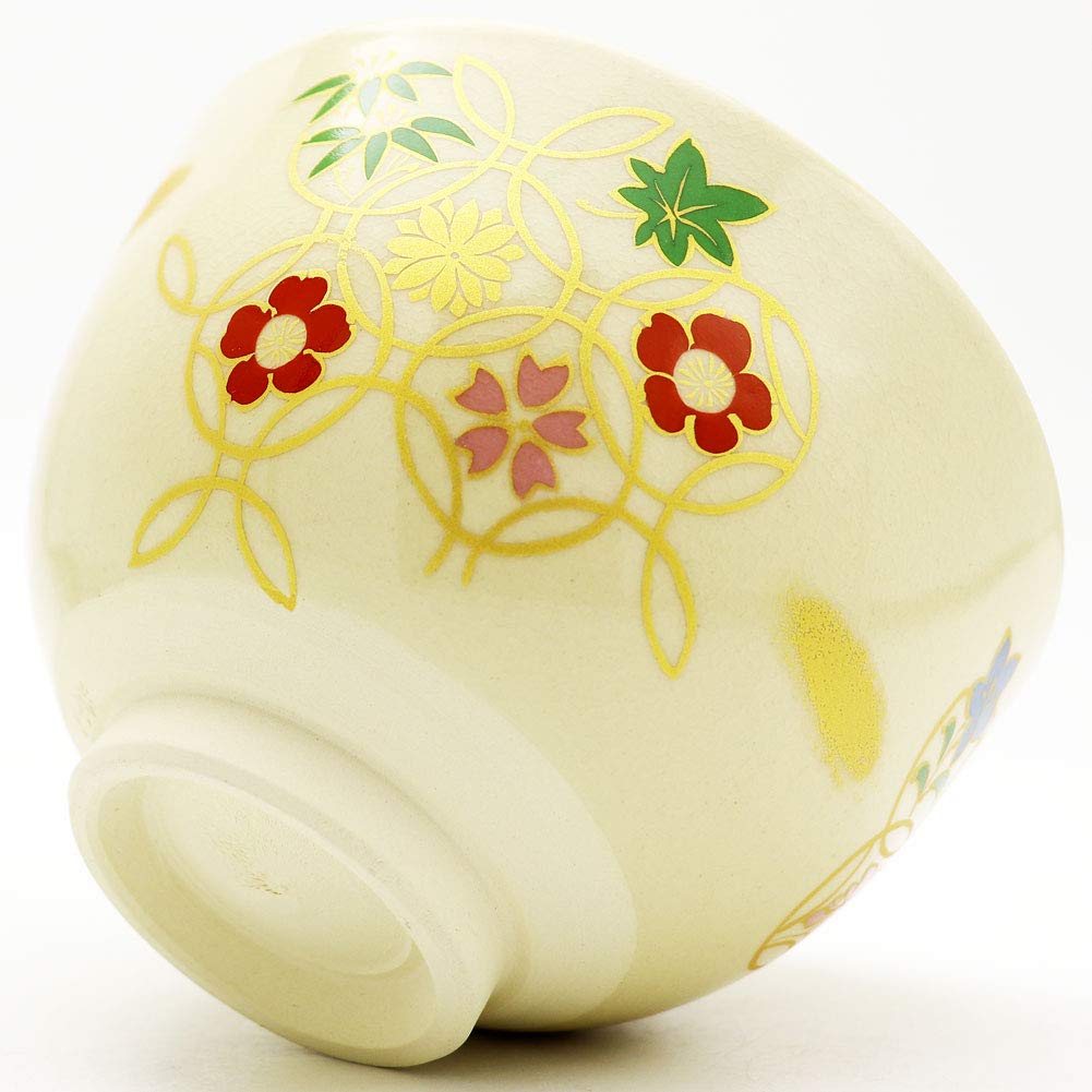 Matcha Bowl [Floral Shippo] Year-Round Tea Ceremony Utensils