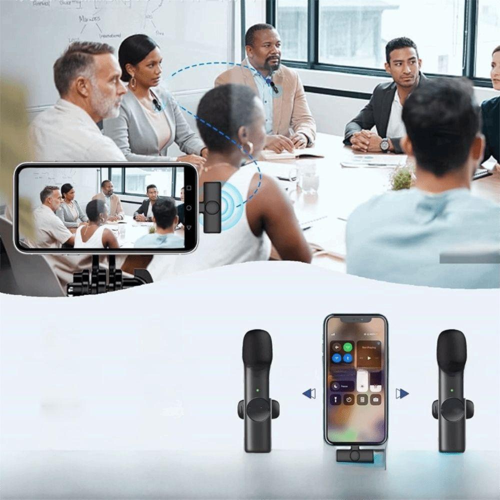 Noise Reduction Mini Lapel Mic Type-C Mic Wireless K11 Microphone Mini Lavalier Microphone  Laptop