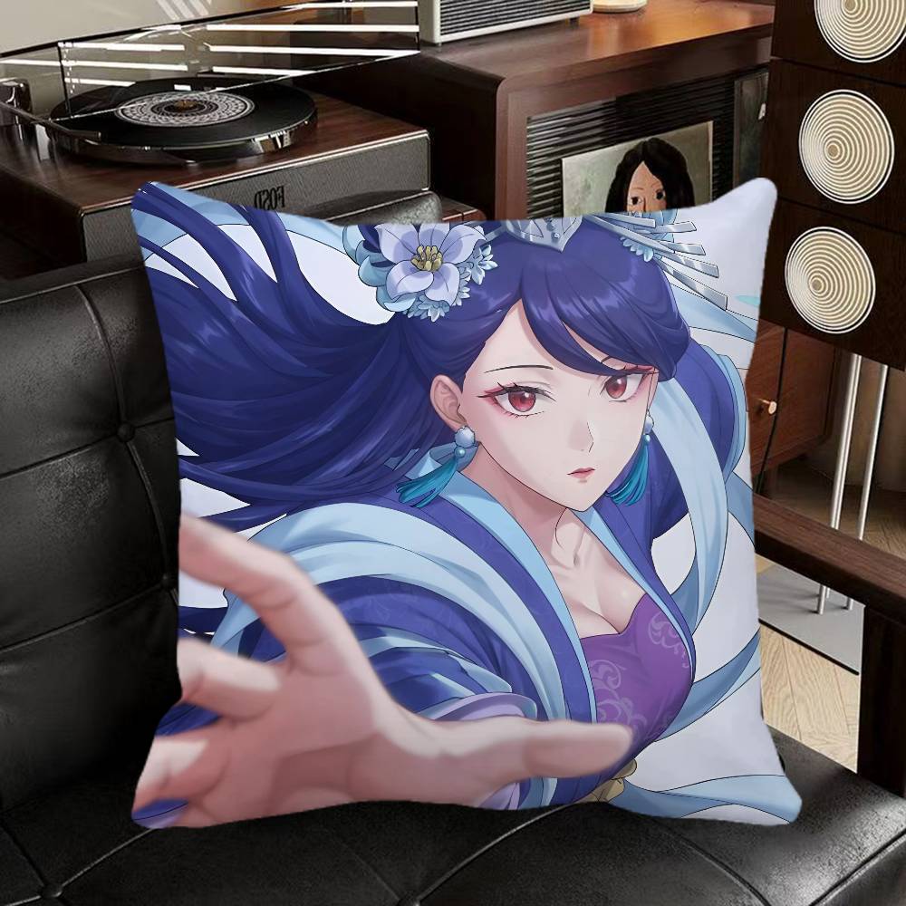 Maomao Anime The Apothecary Diaries Pillow Case Square Pillow Bedroom Sofa Leisure Comfort Cushion Car Home Decoration