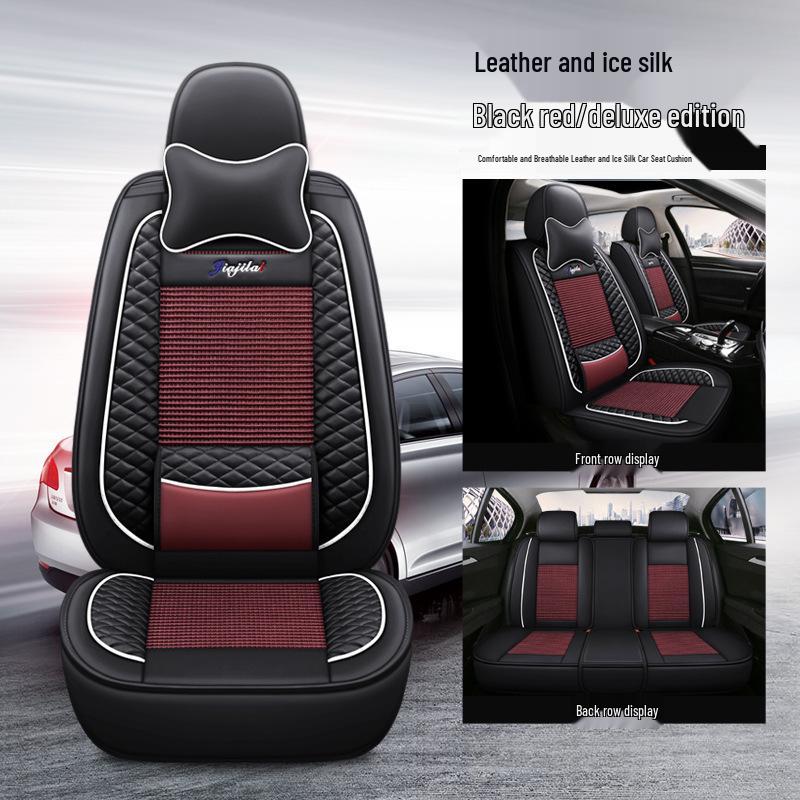 JJL Universal Full Wrap Car Seat Cushion - All Seasons, Solid Color, Sports Style
