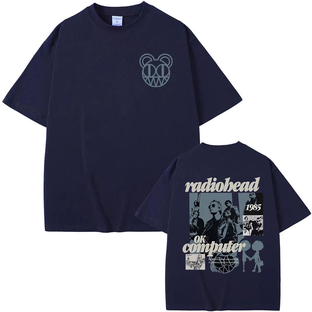 2026 Hot Sale Rock Band Radiohead Ok Computer Graphic Tshirts Unisex Unisex Hip Hop Oversized Tshirt Y2k Harajuku Punk Tshirt