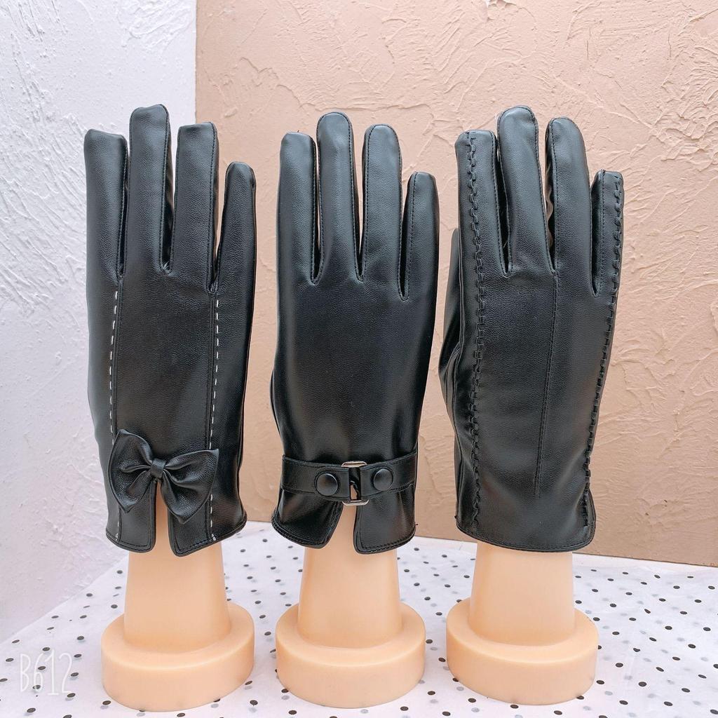 Women's Winter Touchscreen Faux Leather Gloves