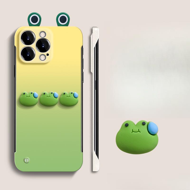 

Градиентная трехмерная подставка-лягушка Подходит для чехла для мобильного телефона Apple 14 15PROMAX Бескаркасный 13 Противоударный 12 Ощущение голого металла Redmi K40/K40 Pro