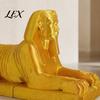 Sphinx Statue Egyptian Collectible Figurine, 3D Printed Mini Statue, Versatile Desktop Decor Vintage Egypt Souvenir Ornament for Home Decoration