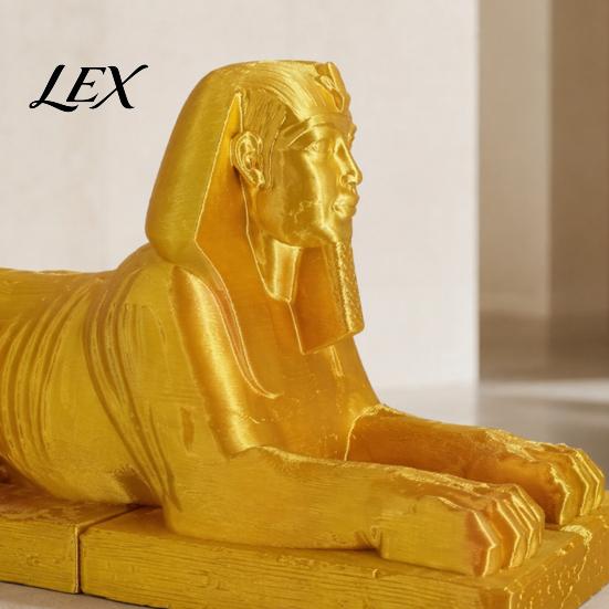 Sphinx Statue Egyptian Collectible Figurine, 3D Printed Mini Statue, Versatile Desktop Decor Vintage Egypt Souvenir Ornament for Home Decoration