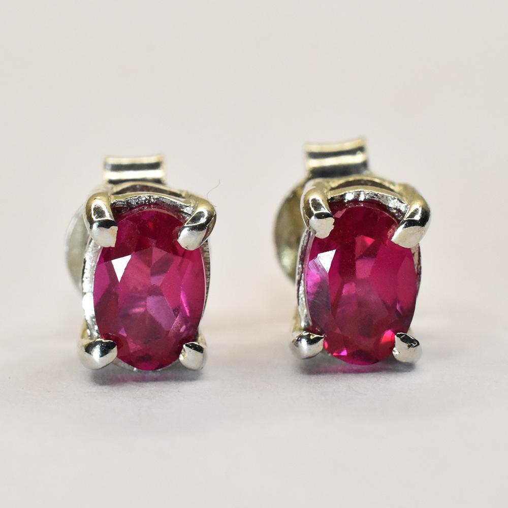Natural Pink Sapphire Earring 9.1 ct 925 Sterling Silver Oval Cut Gems September Birthday Birthstone
