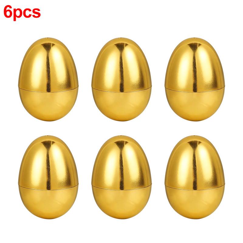 

6-24Pcs Golden Fillable Easter Eggs Plastic Empty Egg Game Prizes Supplies Kids Birthday Party Favors Easter Home Decoration