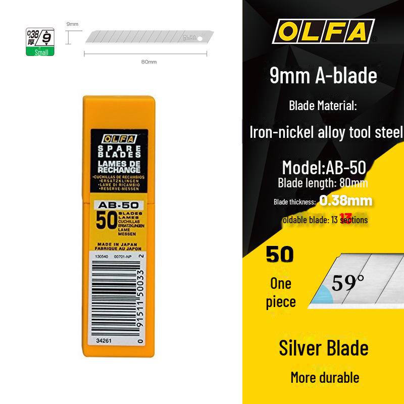 

Японский художественный нож OLFA 9 мм для обоев и пленки, толщина 0,38 мм, острый резак для бумаги
