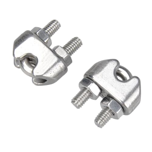 Doshu Wire Clip Clamp (M2) - Fits M2, M3, M4, M5, and M6 Rope Types, Includes Storage Case, SUS304 2mm Stainless Steel, for Wire Rope Terminals