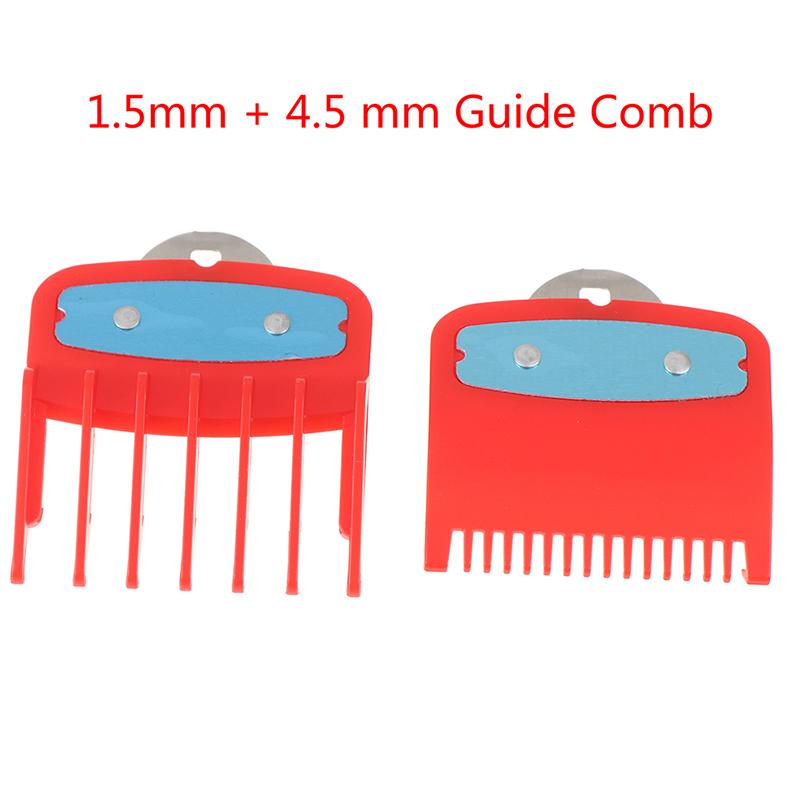 Pieptene pentru ghidare de dimensiuni 1,5+4,5 mm Set pieptene roșu pentru atașament cu un suport metalic de tuns