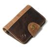 Portcard din Piele Naturală Bărbați Minimalist Subțire Husă Card de Credit Portofel Mini Vintage Buton Capse
