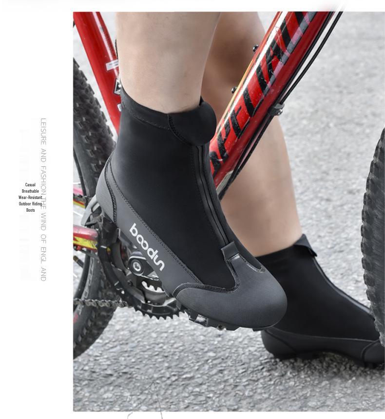 Boton Winter Cycling Boots: Warm, Windproof, Nylon, Reflective Mountain Riding Shoes
