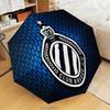 Golden Club Atletico Emblem Automatic Folding Umbrella - 8-Rib Travel Umbrella with Auto Open/Close & Portable Gifts for Holidays or Birthdays