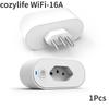 Graffiti Smart WiFi Socket 16A Spina brasiliana Misurazione in tempo reale Statistiche App mobile Controllo remoto vocale temporizzato