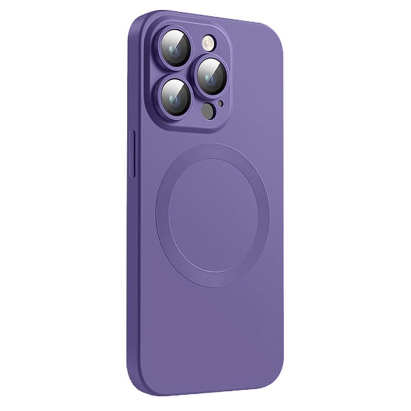 Magnetic Case for iPhone 13 Pro Compatible with MagSafe Liquid Silicone Phone Cover with Camera Lens Protector