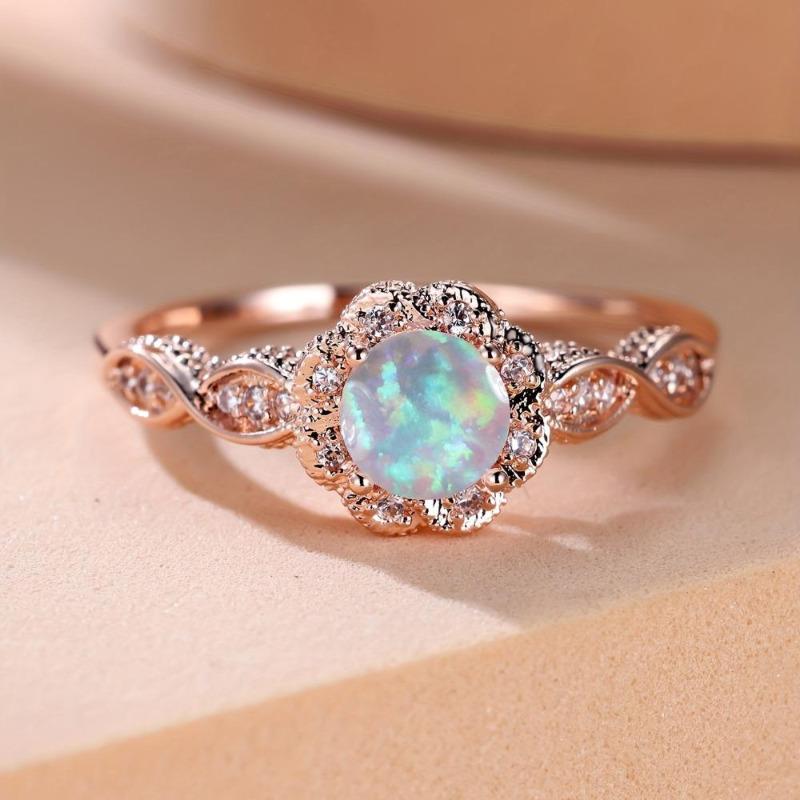 Элегантные обручальные кольца цвета розового золота для женщин — фото 6