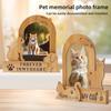 Minnesfotoram för hund och katt, vintage träbordsfotoram, kondoleansgåvor vid förlust av älskad husdjur