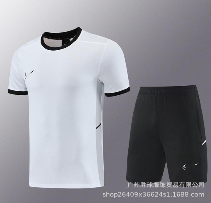 Nk Tuta da Allenamento Pantaloncini a Maniche Corte Casual, Maglia da Calcio, Maglia di Classe, Maglia Sportiva Fitness da Corsa per il Commercio Estero