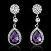 Women Luxury Water Drop Chandelier Earrings Rhinestone Ear Drops Jewelry for Daily Life