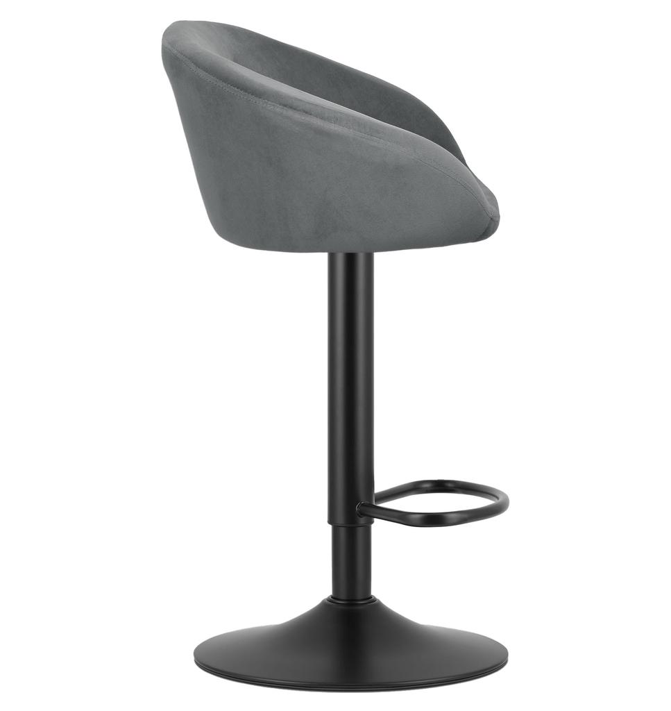 EAST Stool - Gray Velvet / Black Base X 2