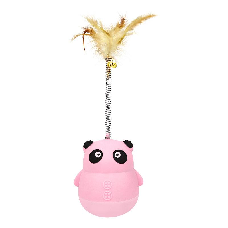 Haustierbedarf Tumbler Futterball Katzenspielzeug Feder Katzenstäbchen Langeweile Linderung Pädagogisches Katzenspielzeug