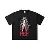 260 GSM Doppelgarn 32er Zählart 100% Baumwolle Einteiliges V79 Luffy Film Red Print Unisex Schweres Baumwoll-T-Shirt
