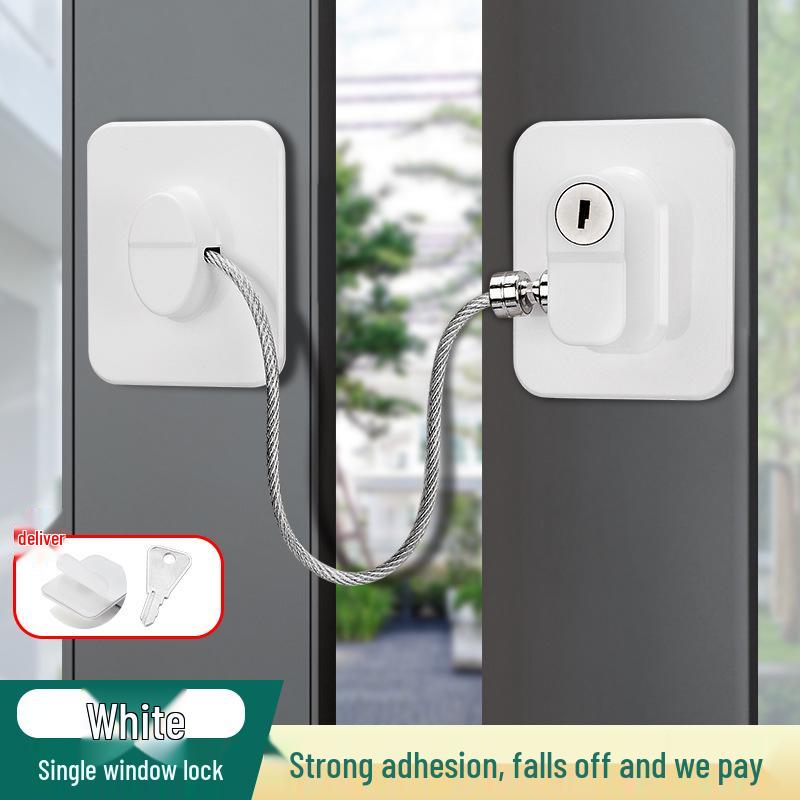 Child Safety Combo Lock: Punch-Free Lock for Windows, Refrigerators, Drawers, Cabinets, and Freezers