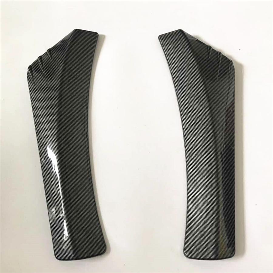 1 Pair ABS Glossy Carbon Fiber Look Rear Bumper Lip Splitter Protector Universal