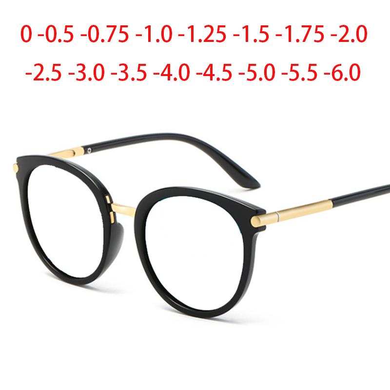 Retro Round Prescription Eyewear Men Women Photochromic Myopia Glasses -0.5 To -6.0 Fashion Mirror Gafas