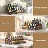 4Pcs/Set Wooden Tiered Riser Display Stand 4-Tie Perfume Organizer Stand Rustic Dessert Spice Figure Display Rack Riser Shelf Decoration