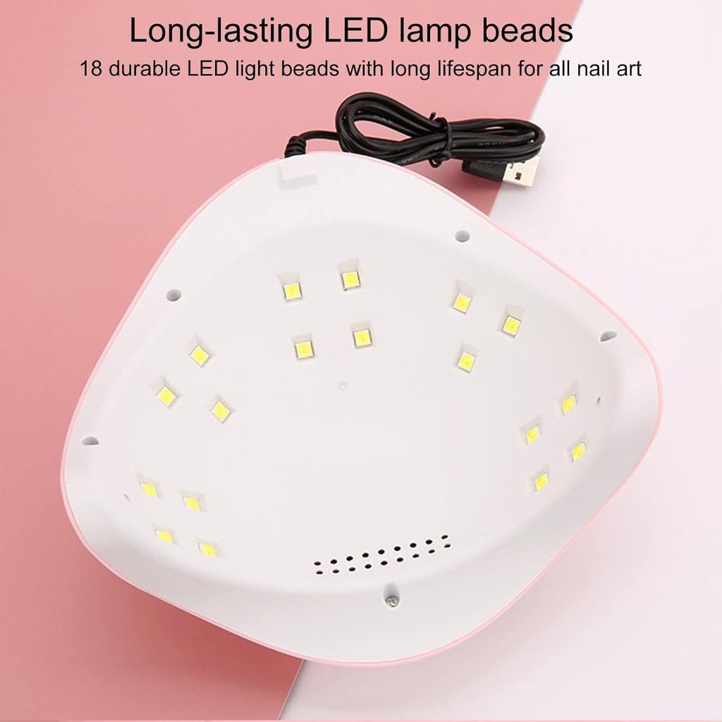 YIKOOLIN 54W LED UV Nail Lamp Phototherapy Machine Automatic Induction Multi Modes Portable USB Charging Pro Salon Curing