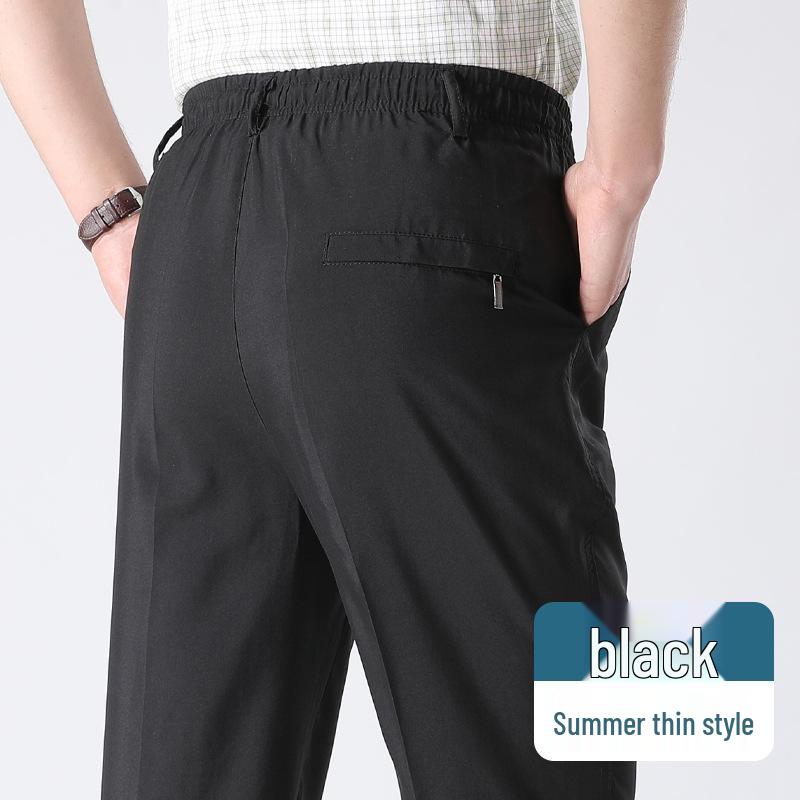 Pánské ležérní kalhoty s elastickým pasem pro střední a starší věk - Jaro a Podzim