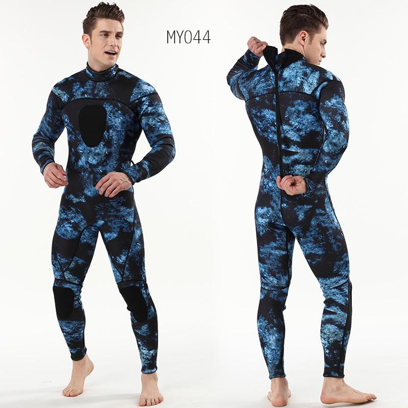 Mens 3mm Neoprene Camo Wetsuit Full