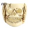 Halloween Party Supplies Skull Candle Holder Decor, Resin Gothic Table Ornament, Spooky Shelf Realistic Ornaments Decor for Home, Trick or Treat