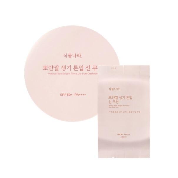 Shingmulnara White Rice Vitality Tone-Up Sun Cushion, Choose 1 of 4 Types (Refill Plan/2 Refills)