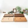 KATOMOKU Cat Feeding Table, 2-bowl, Walnut, km-123WA