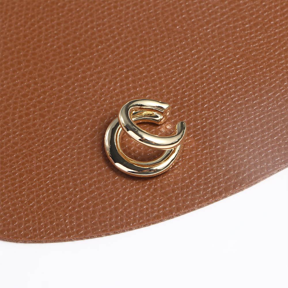 Geometrische Mehrschichtige Runde Creolen Ohrringe mit Doppeltem Kreis Koreanischer Stil Runde Ohrringe Ohrclips