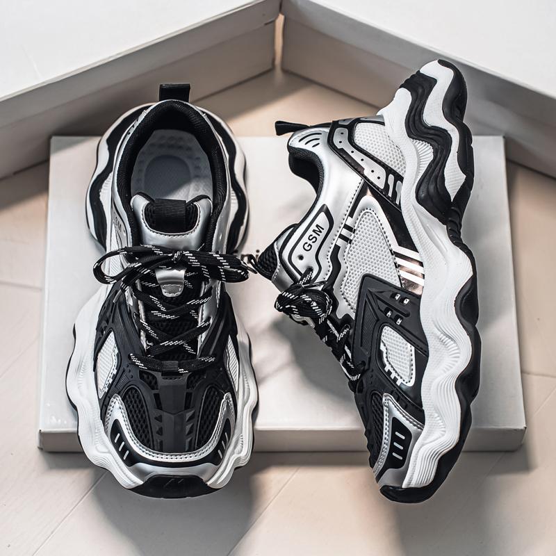 New Men's Fashion Casual Low Top Sports Shoes Students Thick Sole Comfortable Sneakers Boys Male Classic Breathable Basketball Shoes