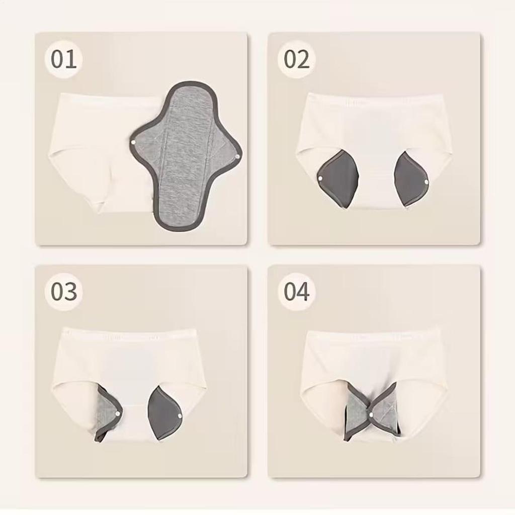 6Pcs Cotton Reusable Menstrual Pads Colored Cotton Washable Sanitary Napkin Menstrual Cloth Nursing Pads Sanitary Pads