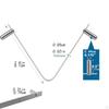 6 Pieces Pool Brush Clips V Shaped Lightweight Parts Double Pin Spring Button for Tent Camping