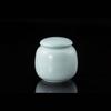 Cilindro Azul Hermético 30g para Matcha Porcelana Mini Té Vacío Contenedor de Almacenamiento Polvo de Matcha Lata de Té Azucarero Tarro de China Decoración