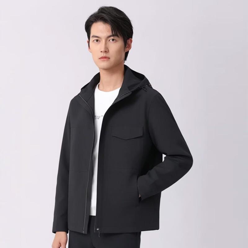 

Fengmao Men s Hooded Business Casual Jacket M