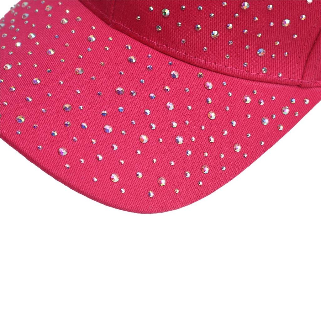 Women's Summer Rhinestone Baseball Cap - Stylish, Face-Slimming Hat
