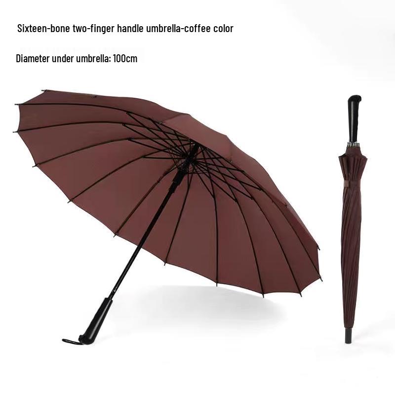 16-Rib Windproof Rainbow Umbrella - Long Handle, Sun & Rain Protection, Perfect for Business & Logo Advertising