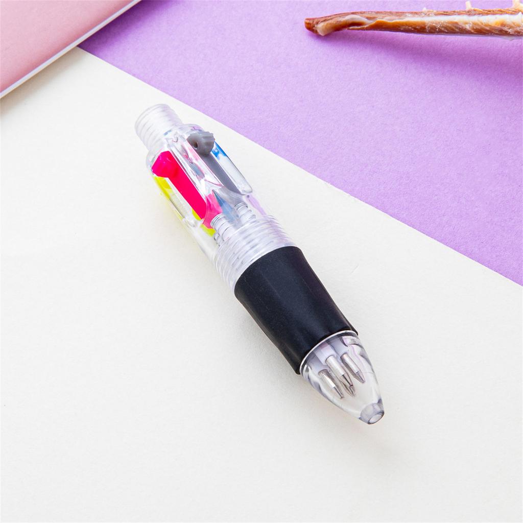 10 Pcs Multicolor Pen 4 In 1 Retractable Ballpoint Pen Small Ballpoint Pen School Office Supplies for Writing