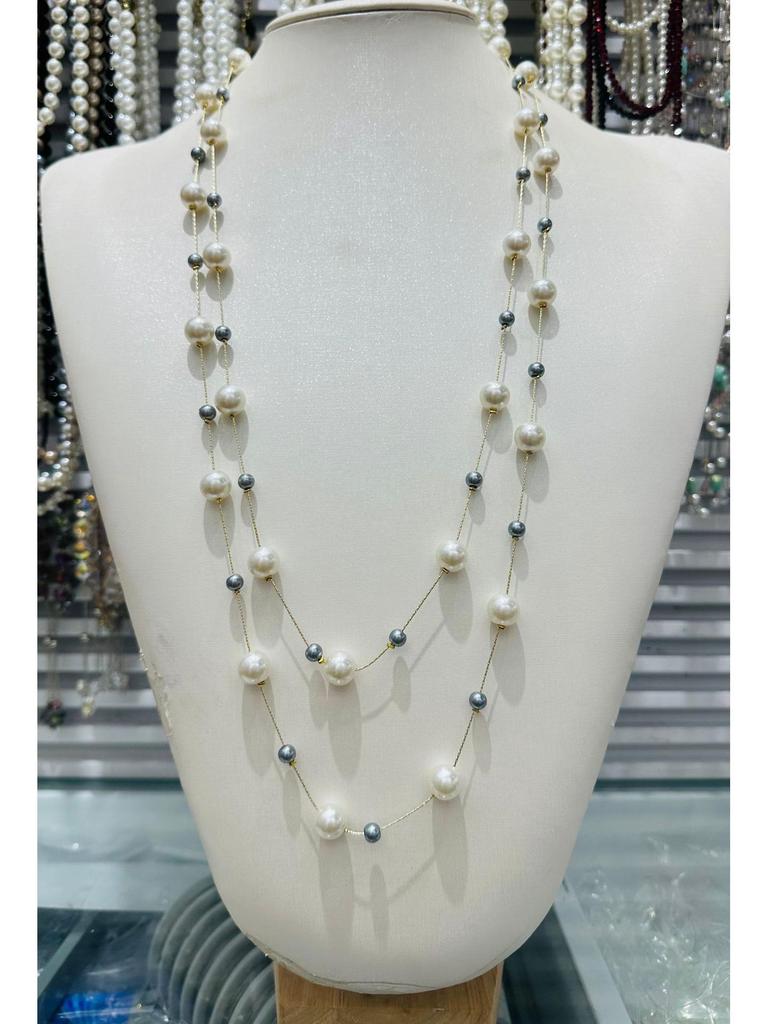 Collar Largo Multicolor de Perlas de 170cm Cadena para Suéter (NL012)