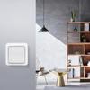 EU Standard EU Socket White Rocker Light Switch Durable Surface Mount Switch