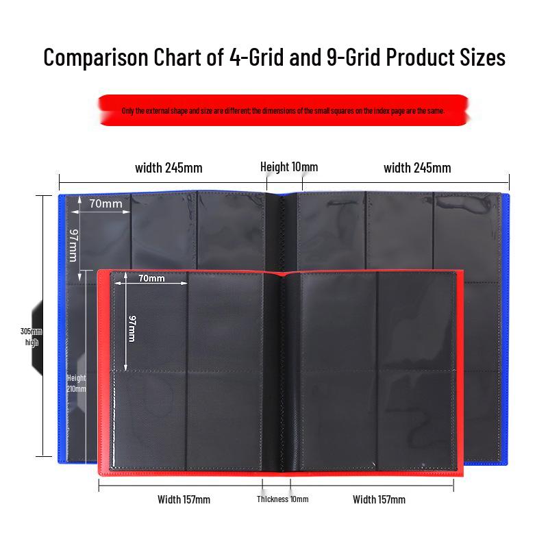 9-Grid Large Capacity 360 Card Slots Album for Game and Ultraman Cards