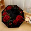 Rose (8) Theme Automatic Umbrella Compact 8-Rib Design Sturdy Construction Durable Umbrella Stylish Accessory
